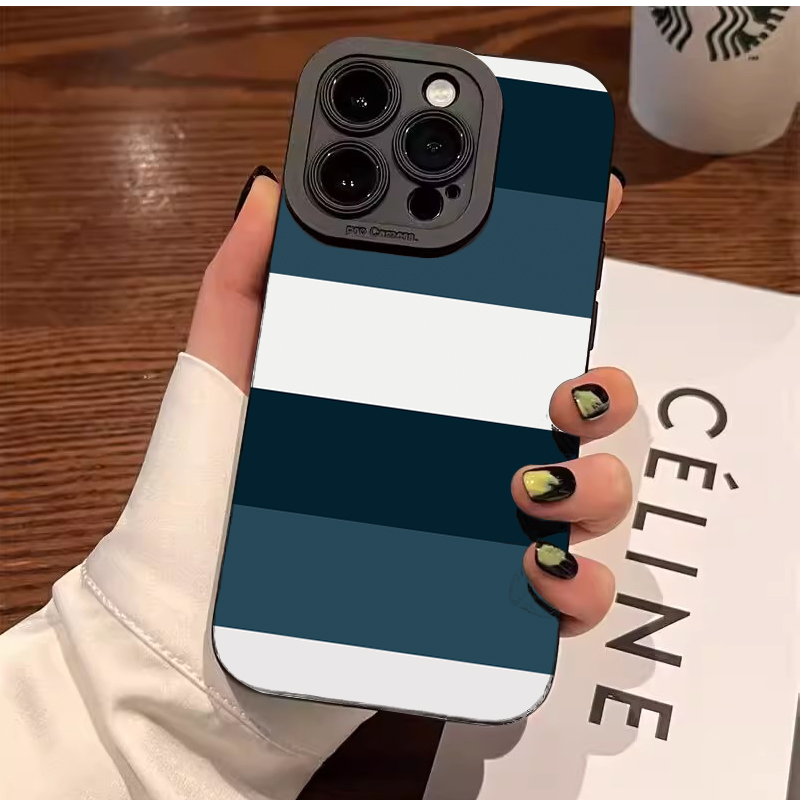 Phone Accessories Samsung - Blue White Striped Pattern Phone Case