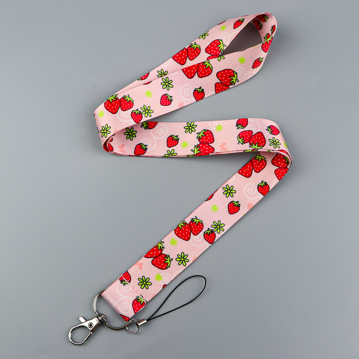 Neck Hanging Phone Holder - Fruit Strawberry Lanyard Keychain Neck Strap