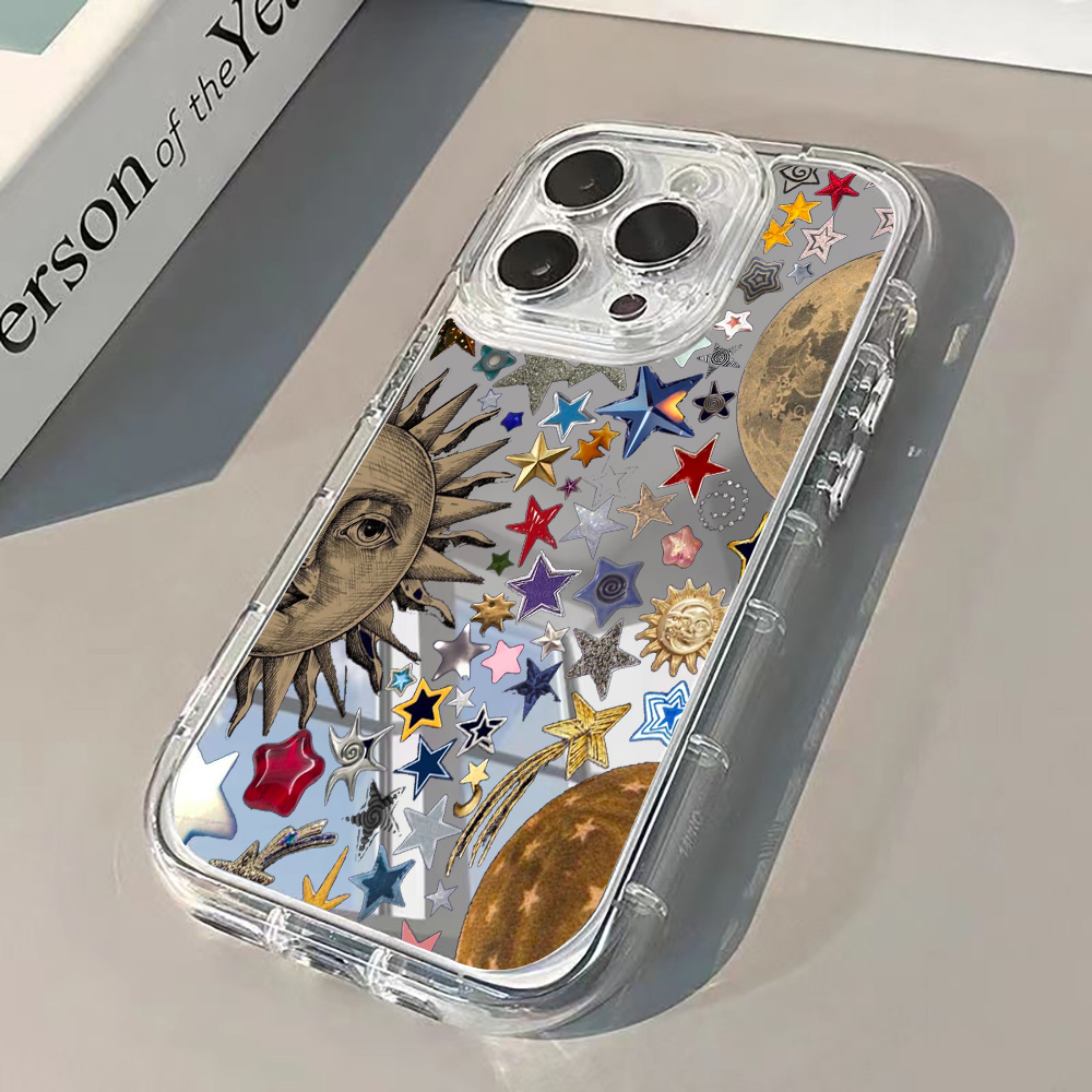 X Phone Accessories - Celestial Gold Glitter Mirror Phone Case