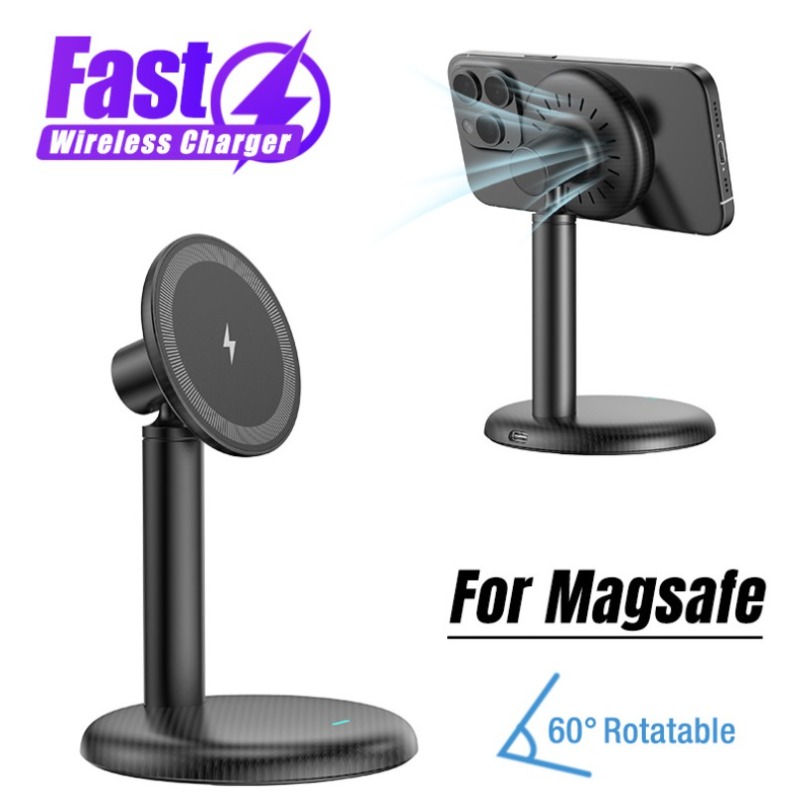 Desk Phone Stand - Desktop Magnetic Phone Stand Fast Wireless