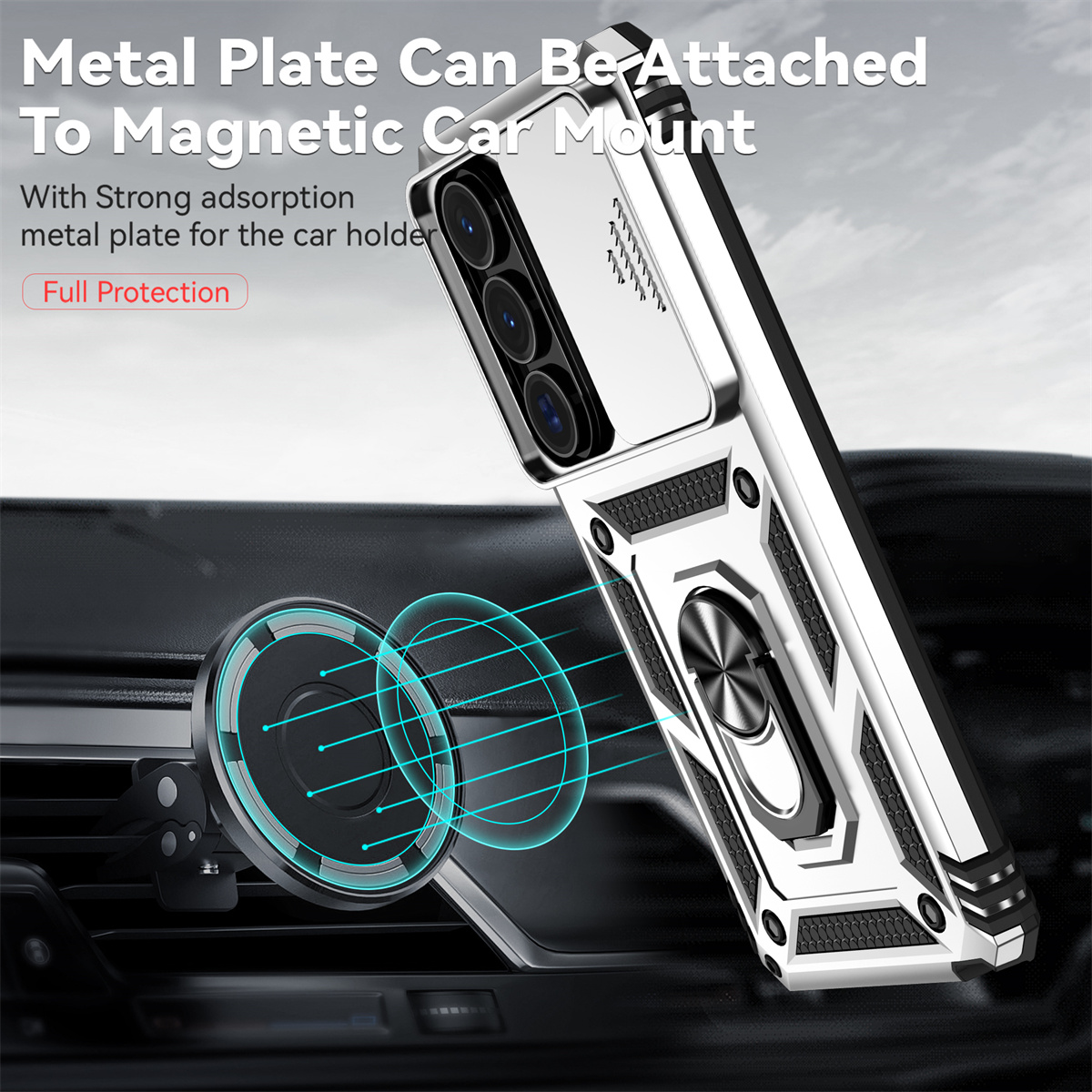 Shockproof Phone Case for Sams - Phone Ring Holder 评论和价格