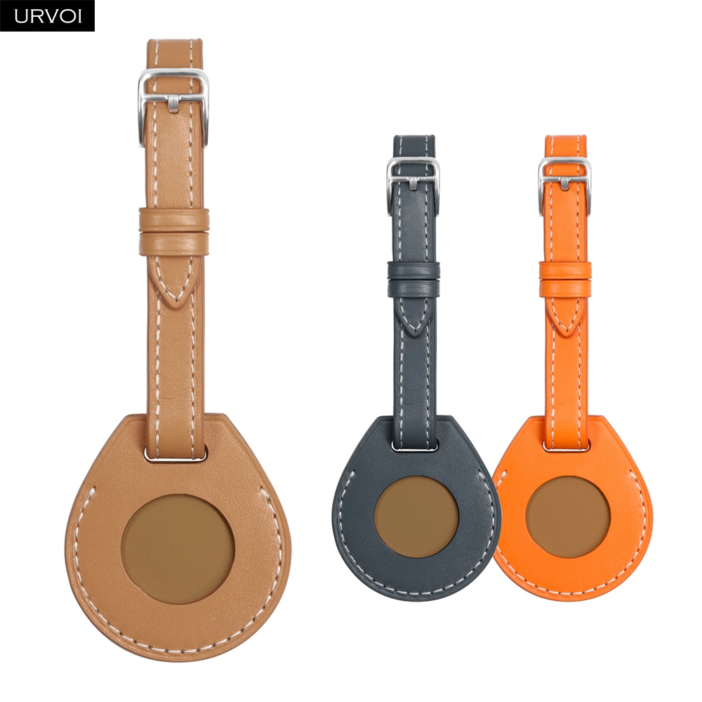 URVOI Leather Luggage Tag for  - Airtag Holder Case 评论和价格