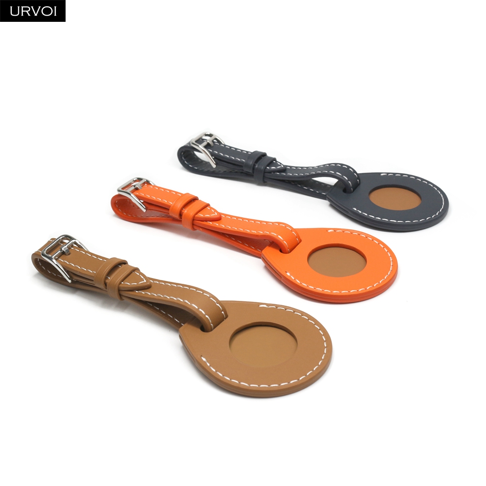 URVOI Leather Luggage Tag for  - Airtag Holder Case 评论和价格