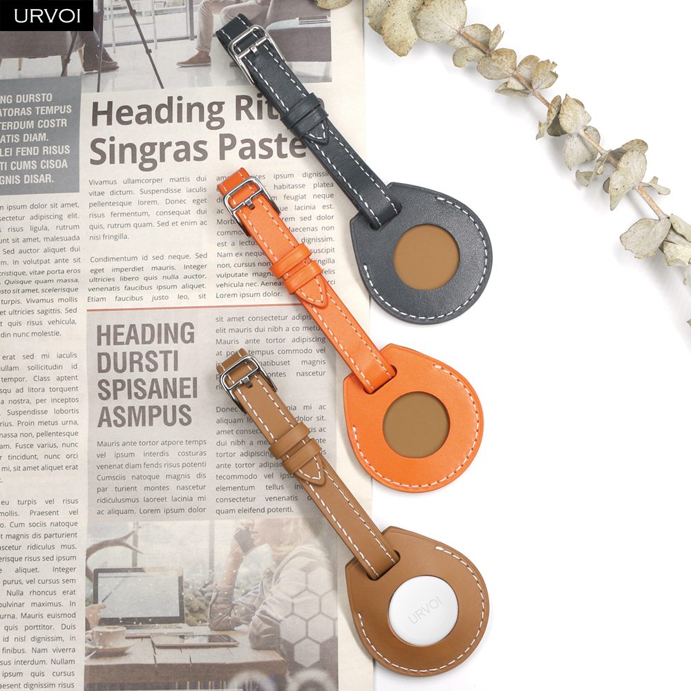 URVOI Leather Luggage Tag for  - Airtag Holder Case 评论和价格