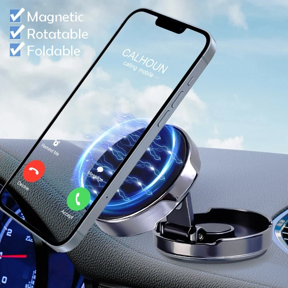 Round Folding Magnetic Car Hol - Phone Accessories Holder Car 评论和价格