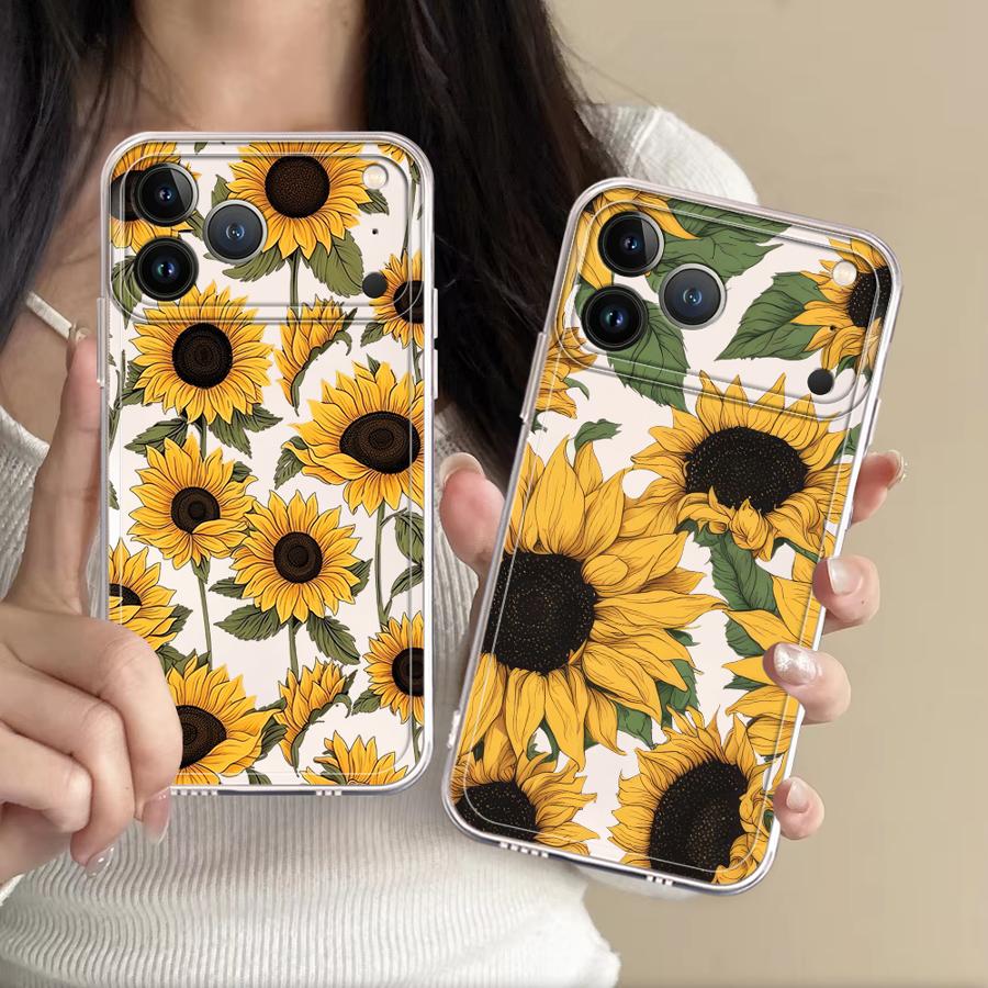 Cute Sunflower Pattern Case fo - Phone Case Clear 评论和价格