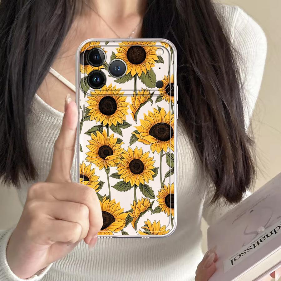 Cute Sunflower Pattern Case fo - Phone Case Clear 评论和价格