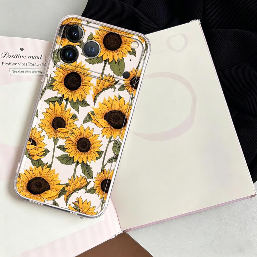 Cute Sunflower Pattern Case fo - Phone Case Clear 评论和价格
