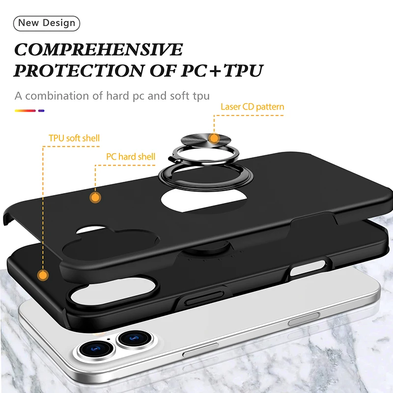 Fashion Plain Magnetic Ring Ho - Phone Ring Holder 评论和价格
