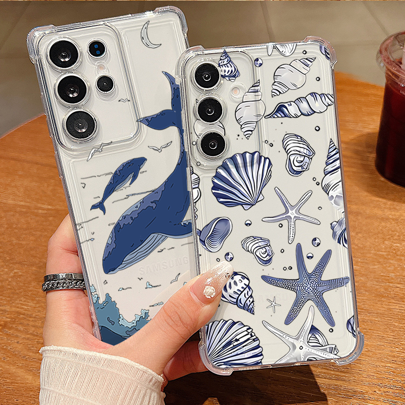 Whale Turtle Pattern Clear Pho - Phone Case Clear 评论和价格