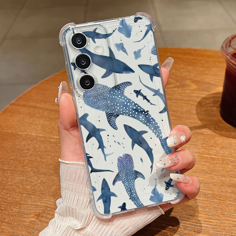 Whale Turtle Pattern Clear Pho - Phone Case Clear 评论和价格
