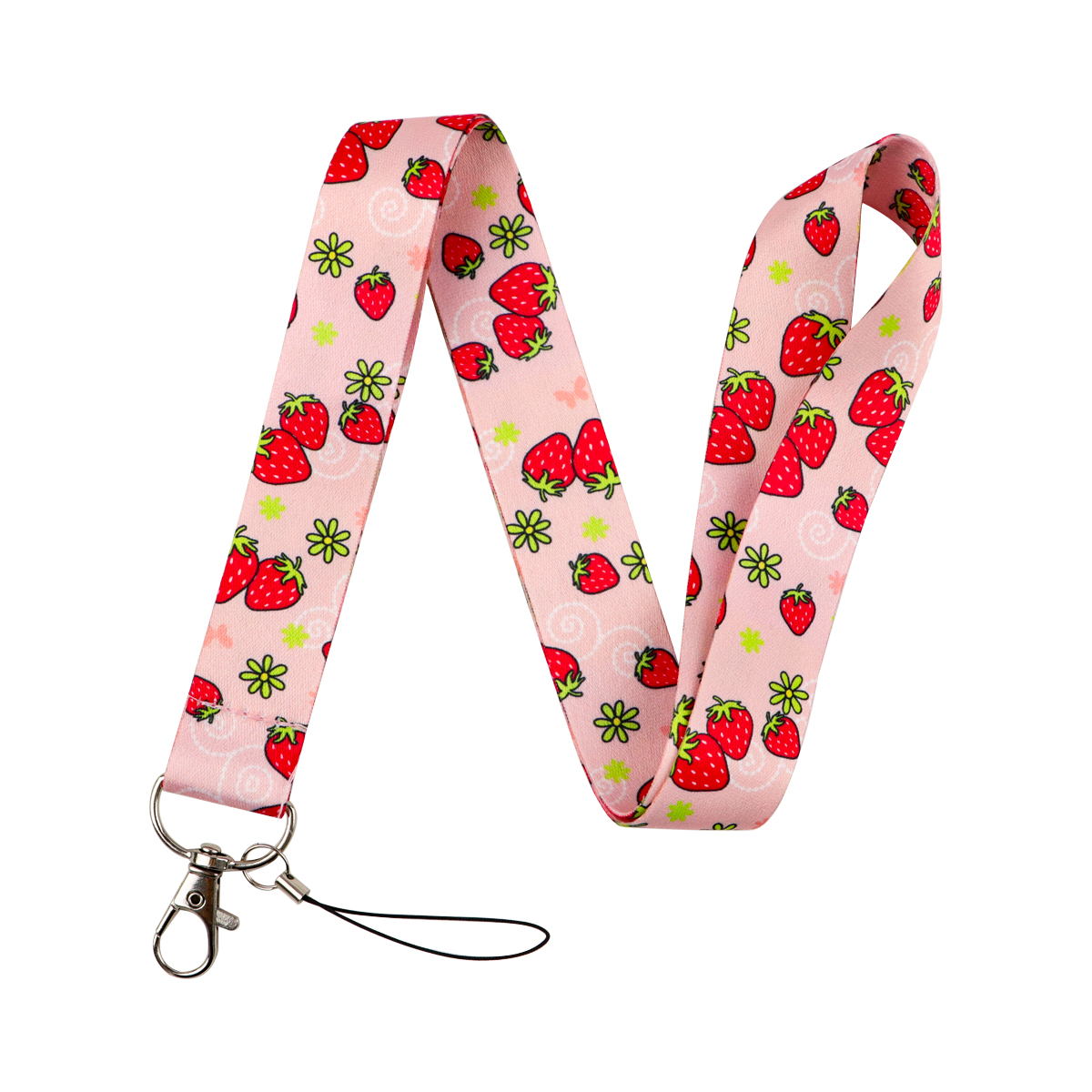 Fruit Strawberry Lanyard Keych - Neck Hanging Phone Holder 评论和价格
