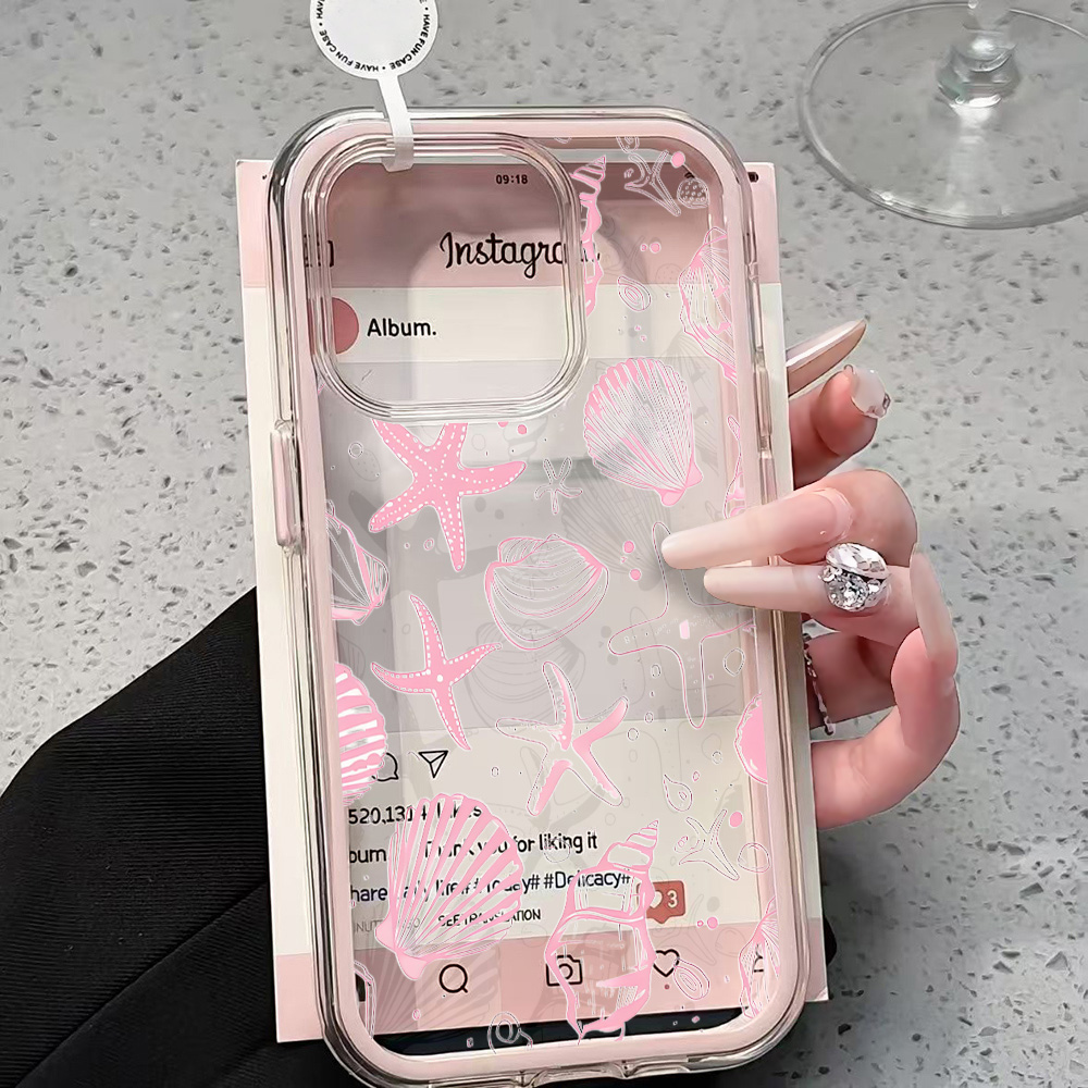 Summer Pink Seashell Clear Pho - X Phone Accessories 评论和价格