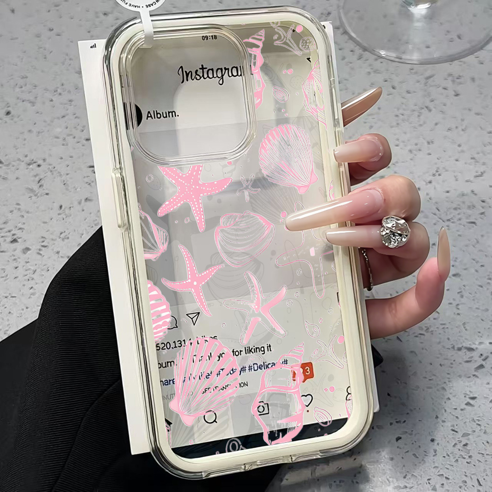 Summer Pink Seashell Clear Pho - X Phone Accessories 评论和价格