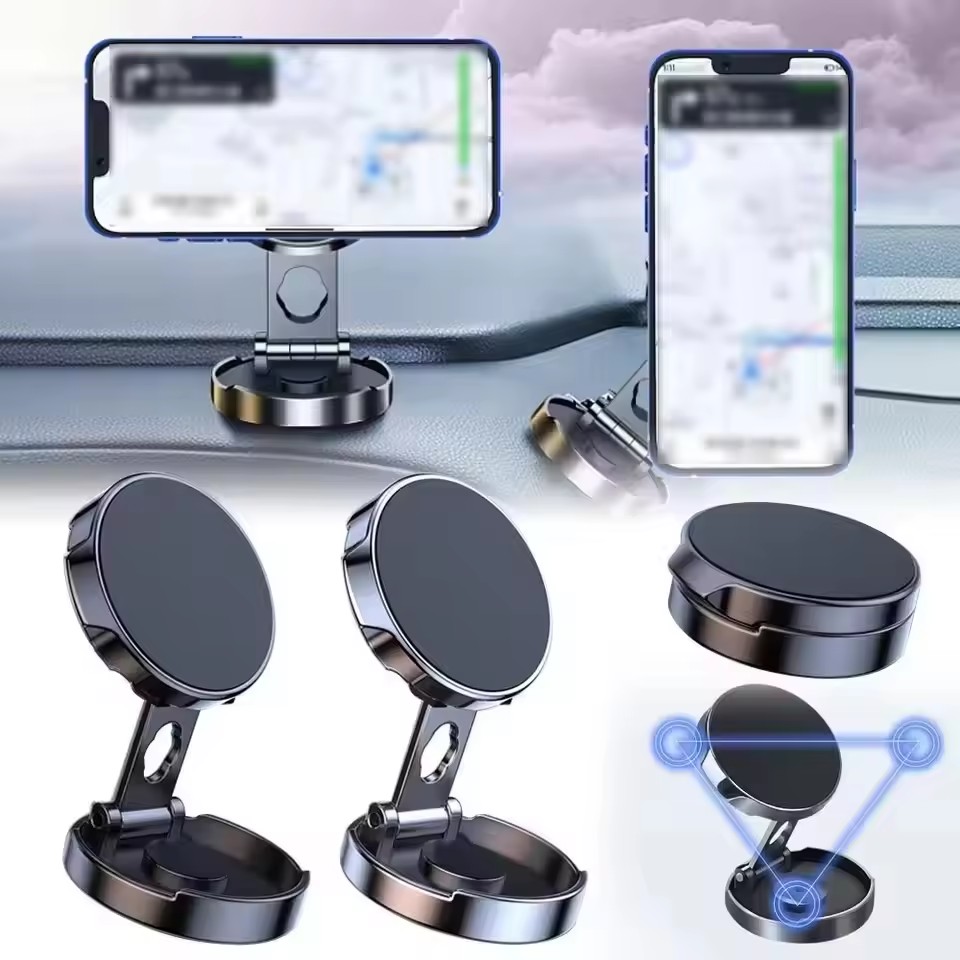 Round Folding Magnetic Car Hol - Phone Accessories Holder Car 评论和价格