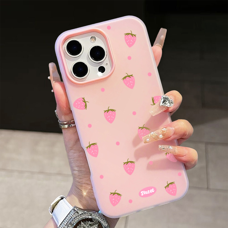 Sweet Pink Strawberry Pattern  - X Phone Accessories 评论和价格