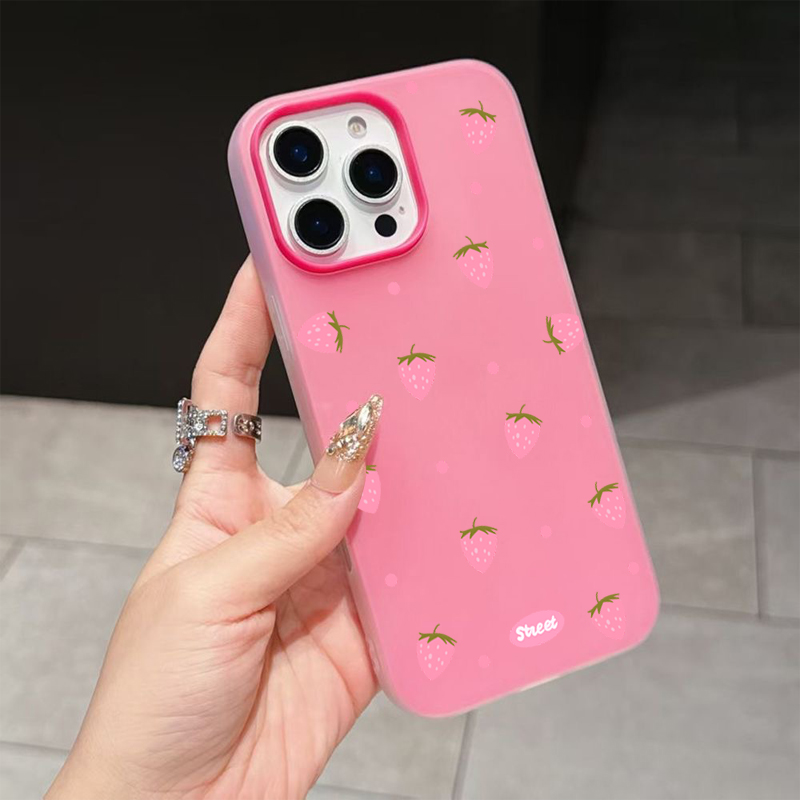 Sweet Pink Strawberry Pattern  - X Phone Accessories 评论和价格