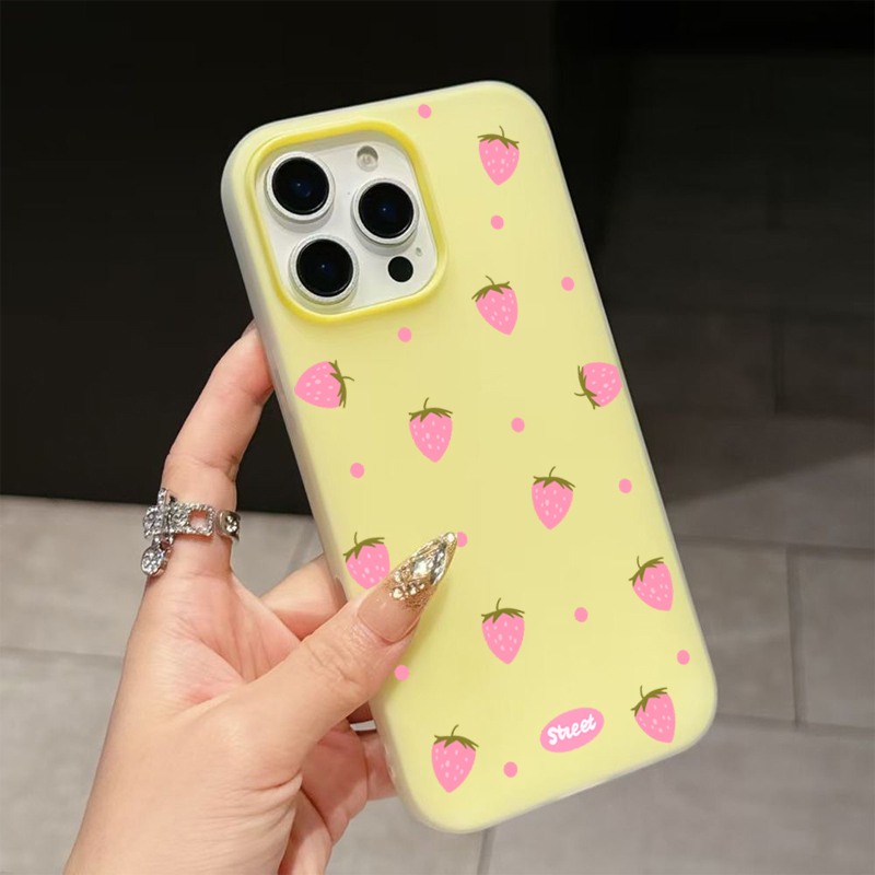 Sweet Pink Strawberry Pattern  - X Phone Accessories 评论和价格