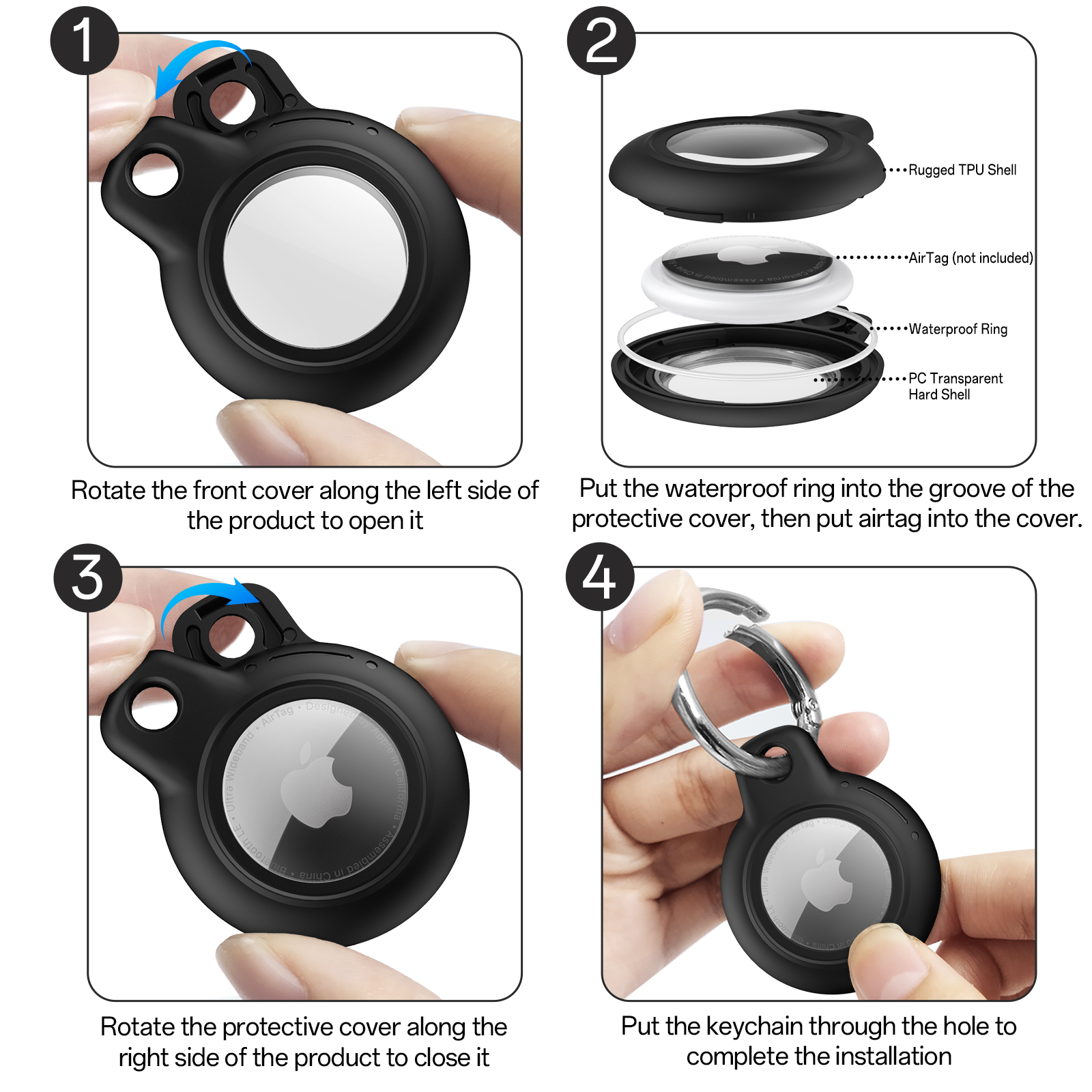 For Apple Air tag Case IP4 Dai - Airtag Holder Case 评论和价格