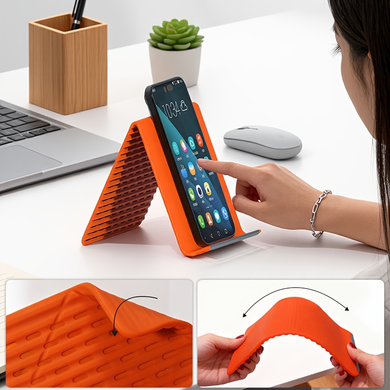 Portable Foldable Silicone Pho - Desk Phone Stand 评论和价格