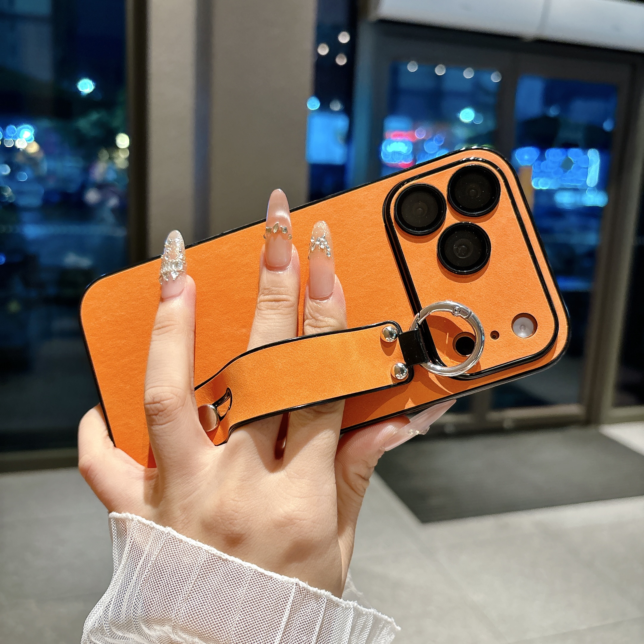 Suede Leather Wrist Strap Hold - Phone Ring Holder 评论和价格