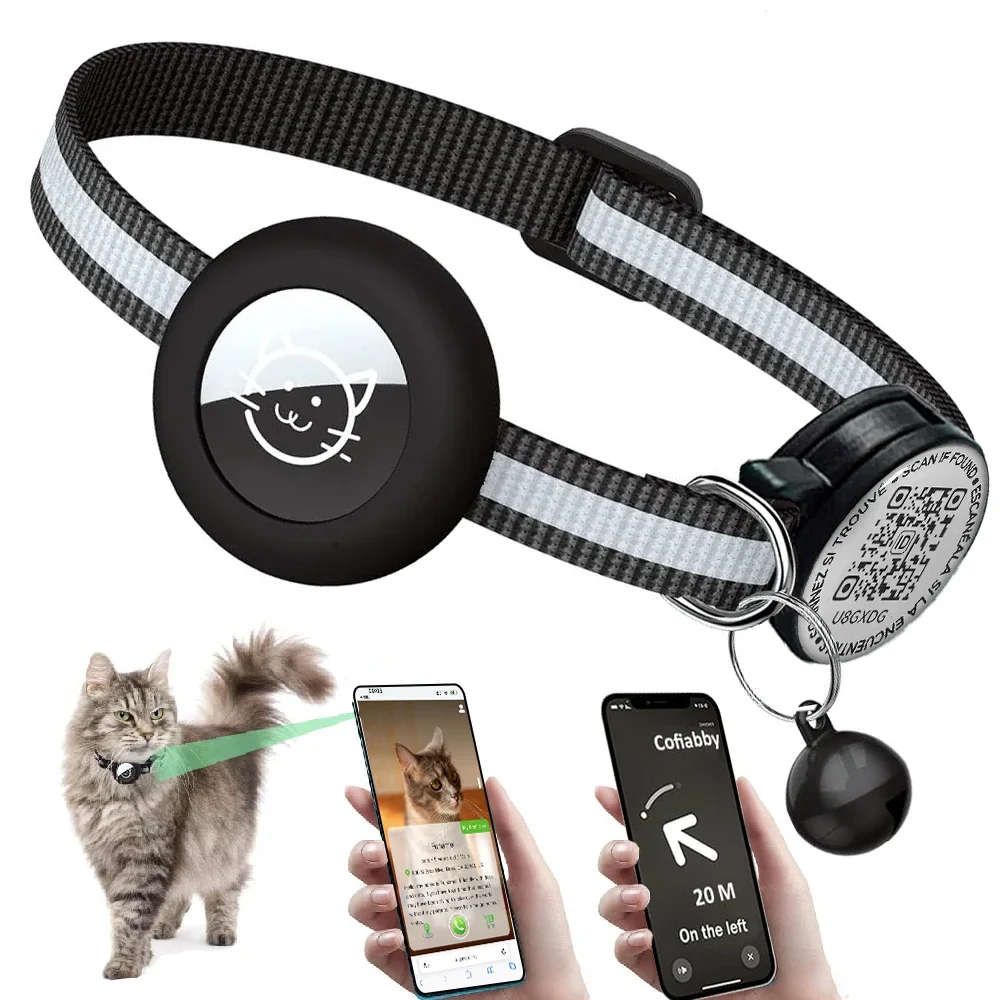 GPS Tracker Cat Collar with QR - Airtag Holder Case 评论和价格