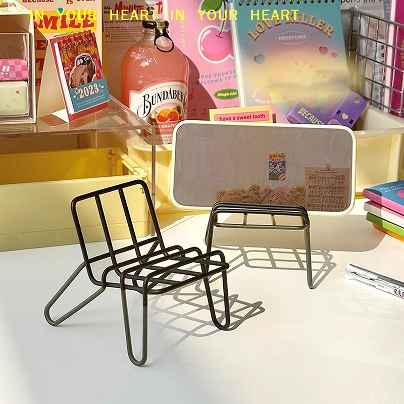 Small Chair Design Iron Mobile - Phone Accessories Rack 评论和价格