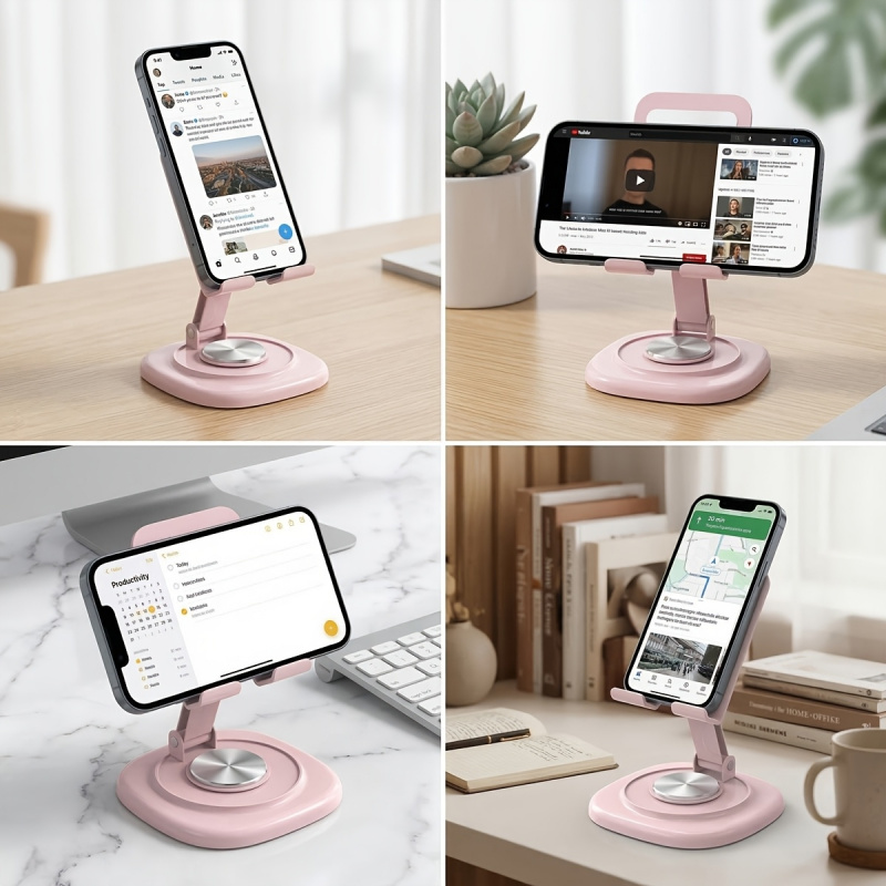 Macaron Desktop Metal Rotating - Desk Phone Stand 评论和价格