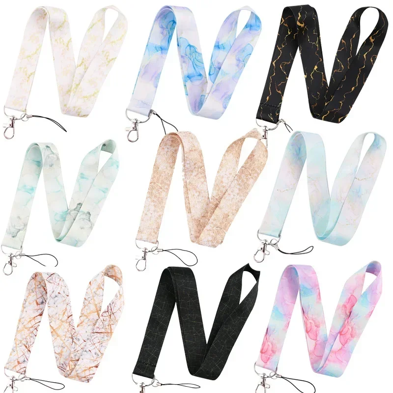 Marble Printing Neck Strap Key - Neck Hanging Phone Holder 评论和价格