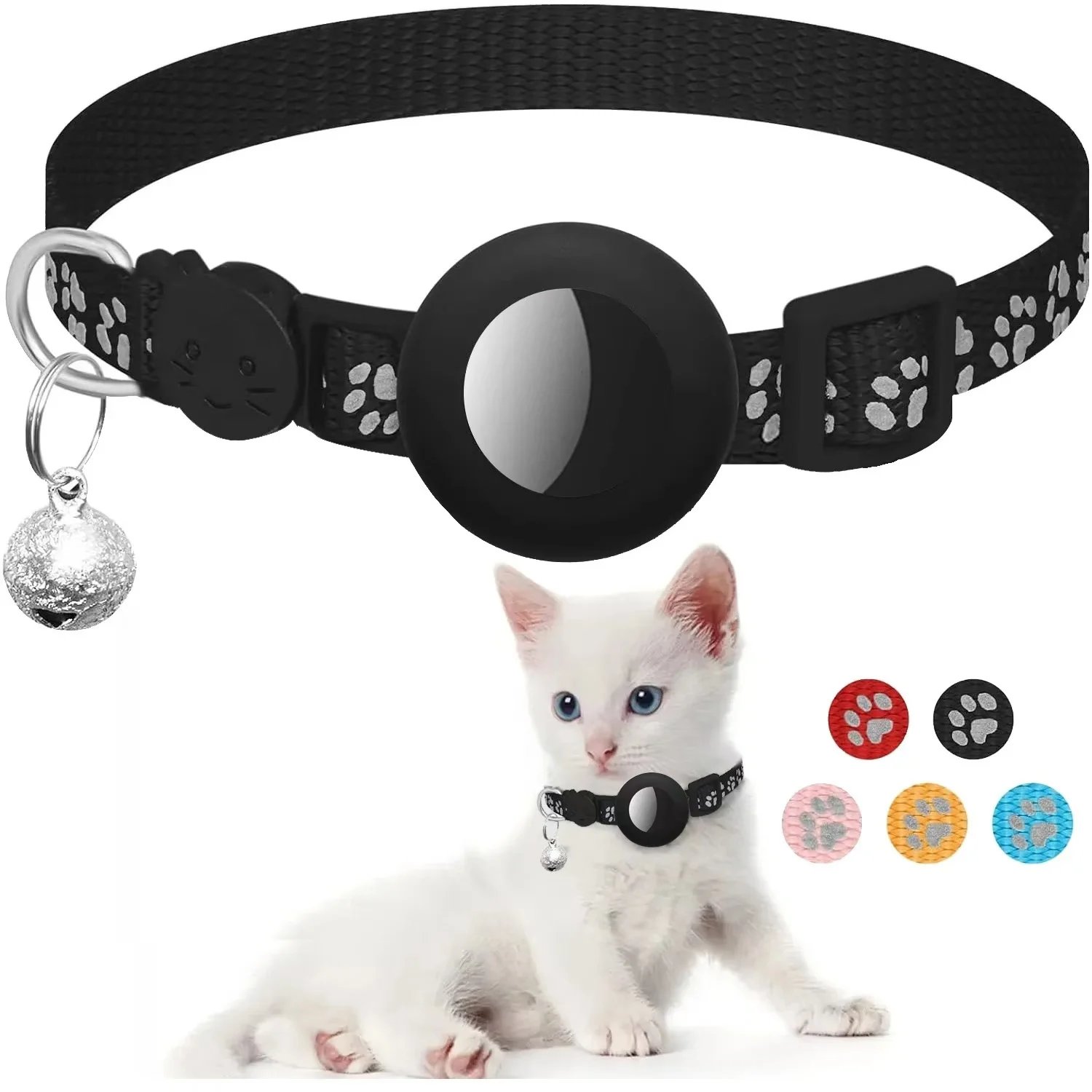 GPS Air Tag Cat Collar with QR - Airtag Holder Case 评论和价格