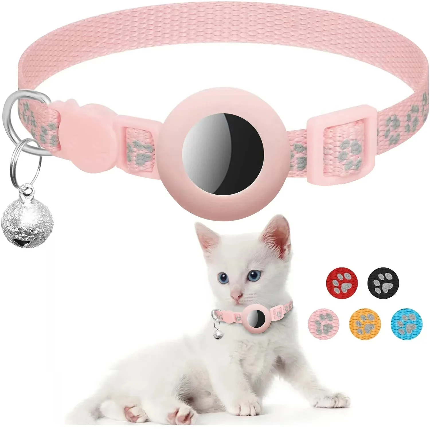 GPS Air Tag Cat Collar with QR - Airtag Holder Case 评论和价格