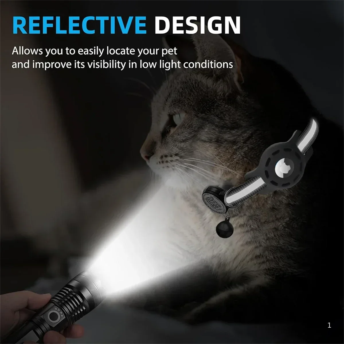 GPS Air Tag Cat Collar with QR - Airtag Holder Case 评论和价格