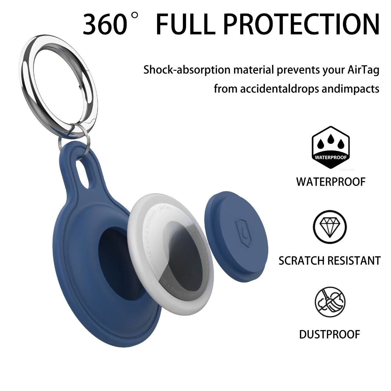 Upgraded Silicone Waterproof A - Airtag Holder Case 评论和价格