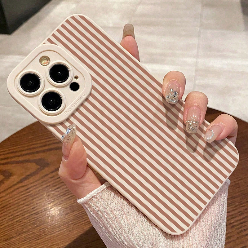 Pink Striped Painted Anti-Drop - X Phone Accessories 评论和价格