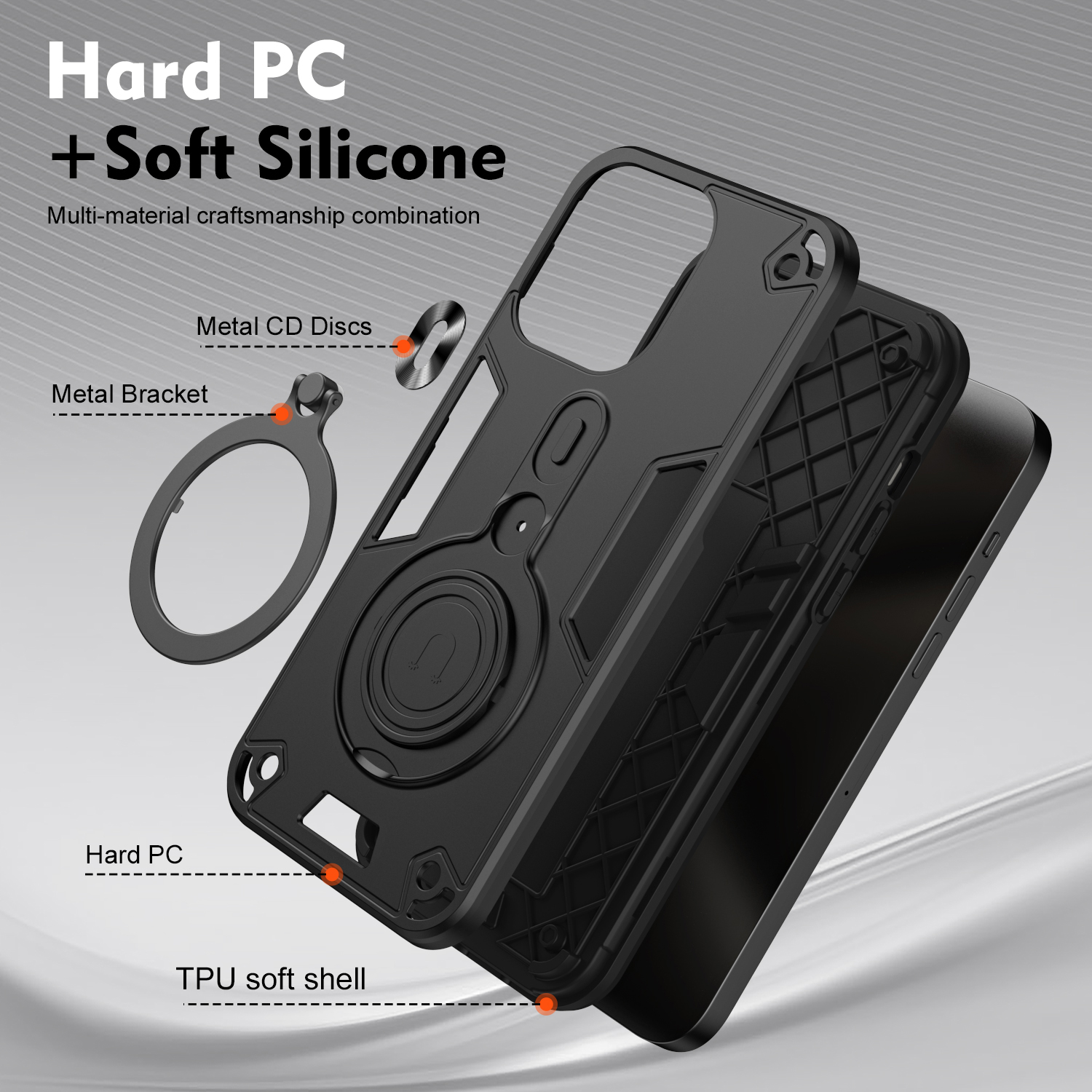 360 ° Rotating Metal Car Brack - Phone Ring Holder 评论和价格